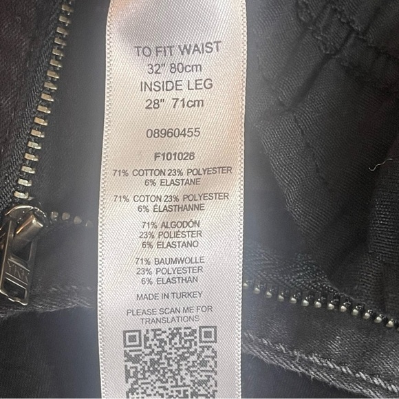 ASOS//Denim Power Stretch Flare Black Jeans 32/28 - Picture 6 of 10